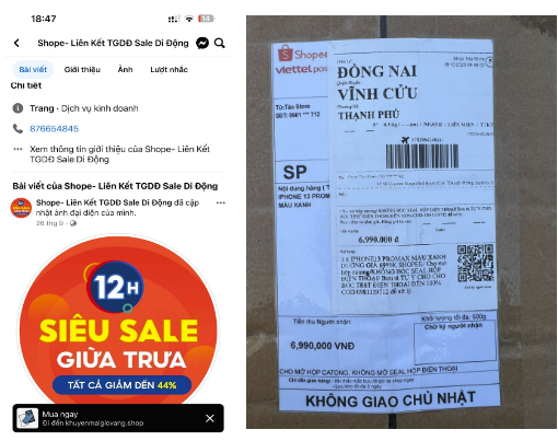 lừa đảo quà tặng shopee 