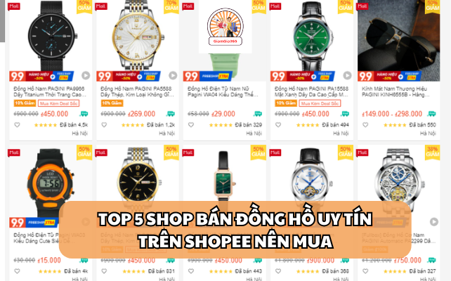 TOP 5 SHOP BÁN ĐỒNG HỒ UY TÍN TRÊN SHOPEE NÊN MUA