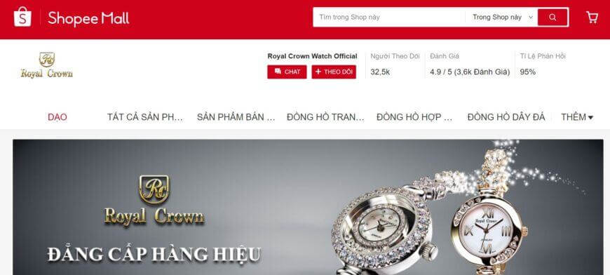 shop bán đồng hồ uy tín trên shopee